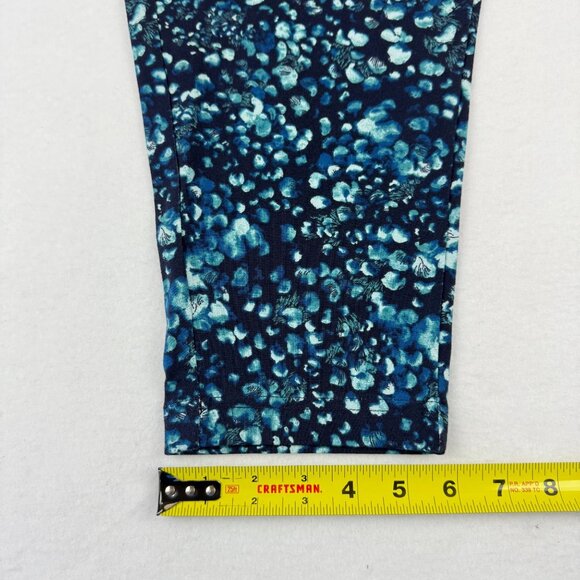 Terra & Sky Women's Feather Dot Dark Navy Capri Legging Size 2X (20W-22W) NWT - Picture 10 of 11